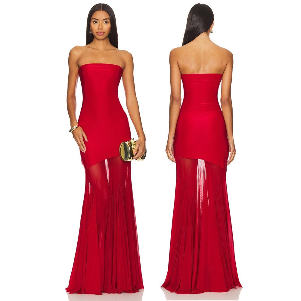 Deme by Gabriella Dahlia Strapless Gown Formal Evening Party Prom Cocktail S